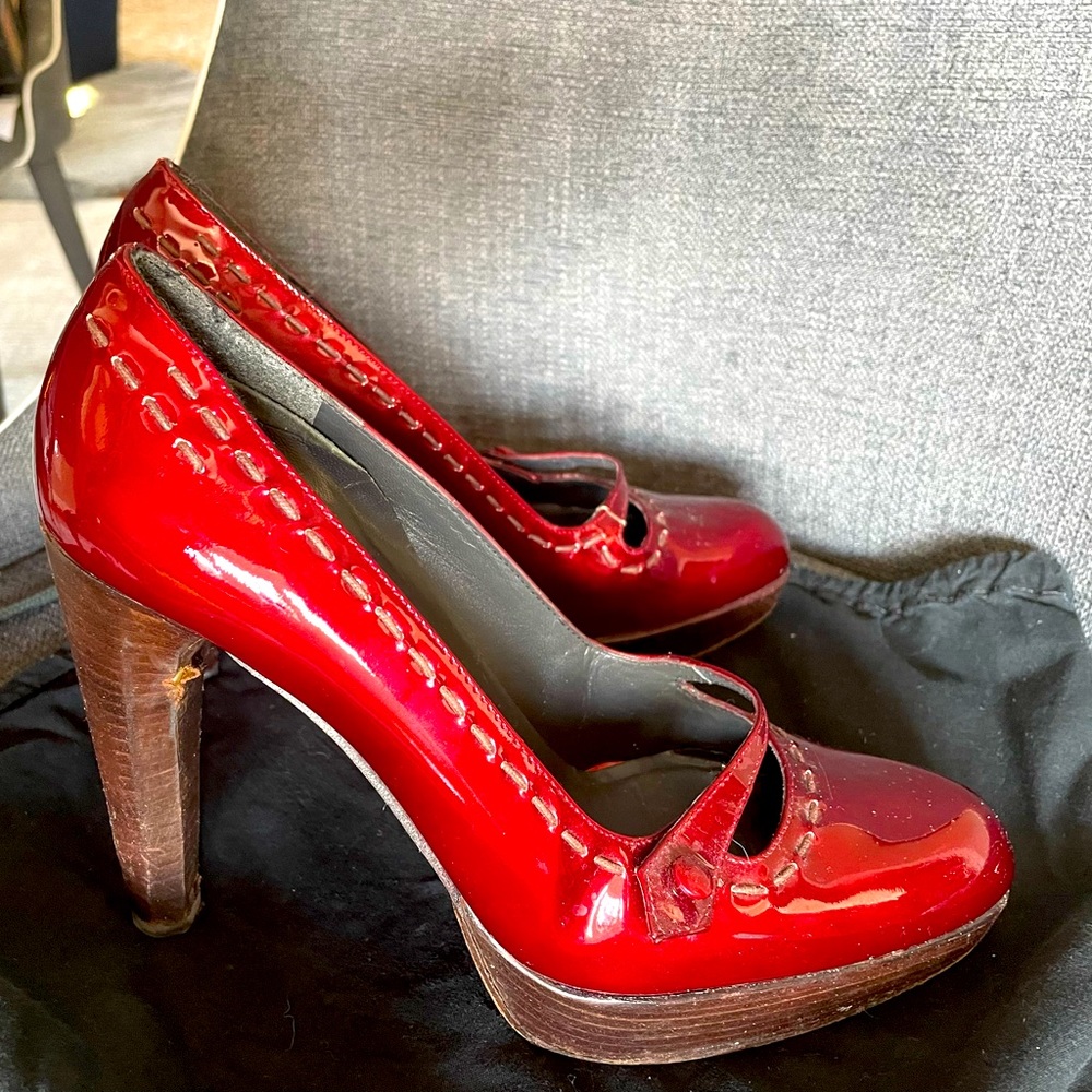 Stuart Weitzman Peep Toe pumps…worn